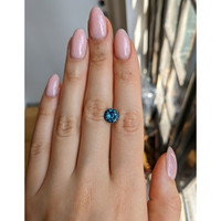 3.52 Ct. Greenish Blue Sapphire from Madagascar Life Style