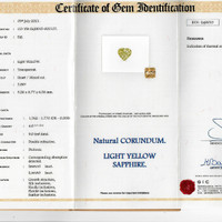3.86 Ct. Yellow Sapphire from Ceylon (Sri Lanka) Scan Report