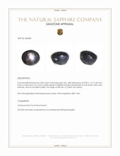 3.86 Ct. Grey Star Sapphire from Ceylon (Sri Lanka) Appraisal