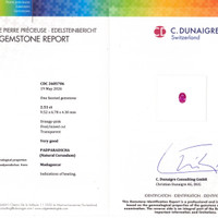 2.51 Ct. Padparadscha Sapphire from Madagascar Scan Report