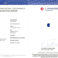 7.58 Ct. Blue Sapphire from Ceylon (Sri Lanka) Scan Report