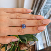 4.10 Ct. Blue Sapphire from Ceylon (Sri Lanka) Life Style