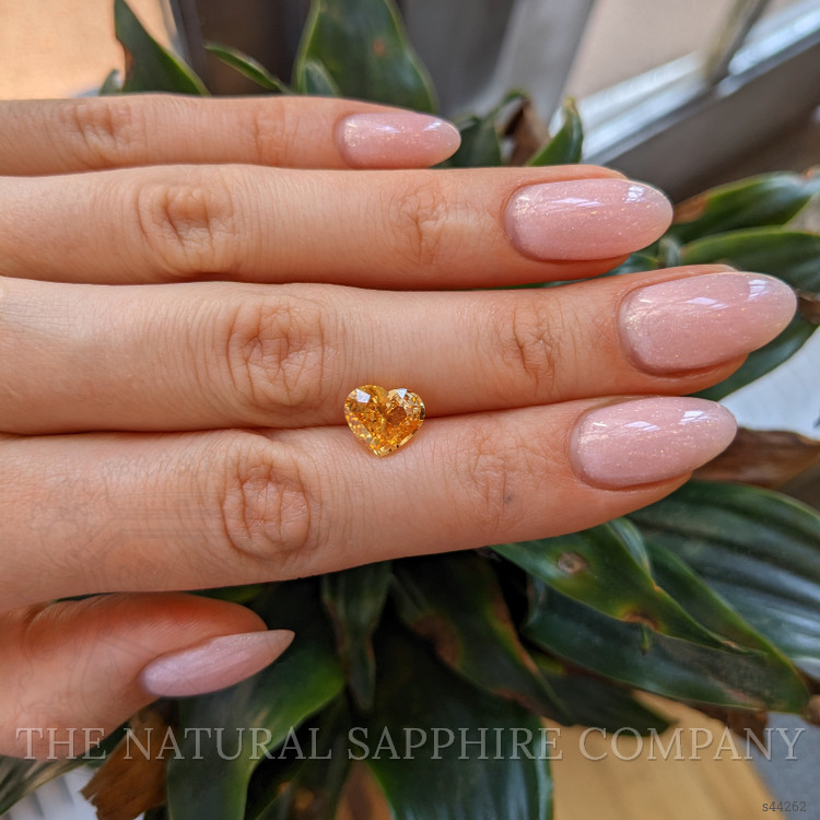 3.12 Ct. Orangish Yellow Sapphire from Ceylon (Sri Lanka)