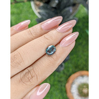 2.07 Ct. Bluish Green Sapphire from Madagascar Life Style