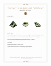 2.06 Ct. Yellowish Green Sapphire from Madagascar Appraisal