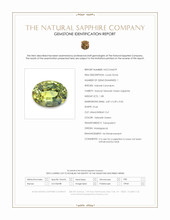 1.08 Ct. Yellowish Green Sapphire from Madagascar Scan Report