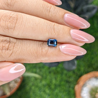 1.18 Ct. Greenish Blue Sapphire from Madagascar Life Style