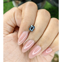 1.18 Ct. Greenish Blue Sapphire from Madagascar Life Style