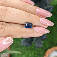 1.74 Ct. Greenish Blue Sapphire from Madagascar Life Style