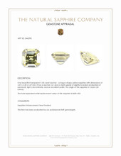 1.00 Ct. Yellow Sapphire from Ceylon (Sri Lanka) Appraisal