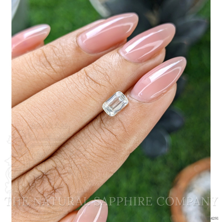 0.99 Ct. White Sapphire from Ceylon (Sri Lanka)