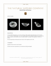1.21 Ct. White Sapphire from Ceylon (Sri Lanka) Appraisal