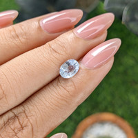 1.21 Ct. White Sapphire from Ceylon (Sri Lanka) Life Style
