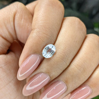 1.21 Ct. White Sapphire from Ceylon (Sri Lanka) Life Style