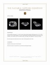 1.19 Ct. White Sapphire from Ceylon (Sri Lanka) Appraisal