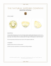 1.07 Ct. Yellow Sapphire from Ceylon (Sri Lanka) Appraisal