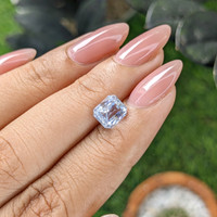 2.11 Ct. White Sapphire from Ceylon (Sri Lanka) Life Style