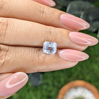 2.11 Ct. White Sapphire from Ceylon (Sri Lanka) Life Style