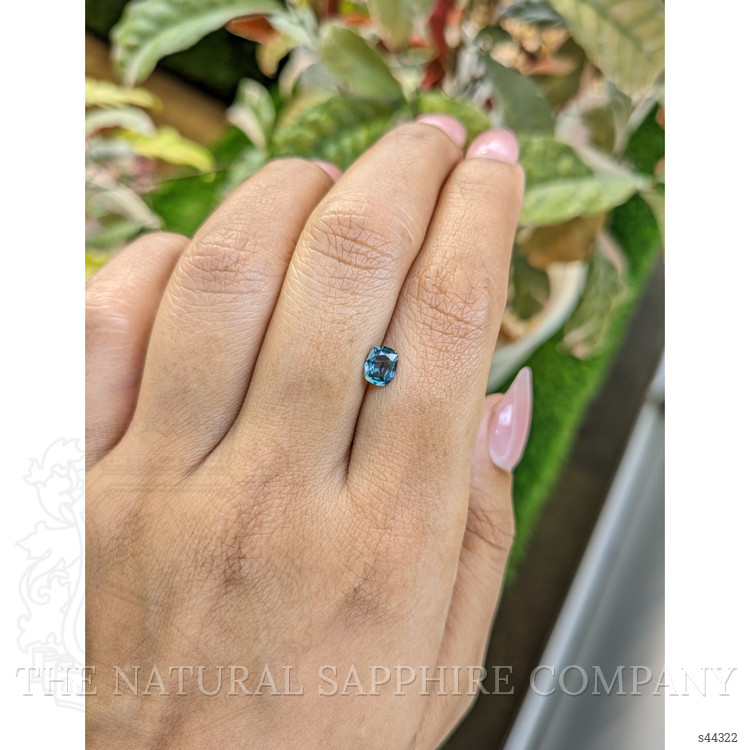 0.63 Ct. Greenish Blue Sapphire from Ceylon (Sri Lanka)