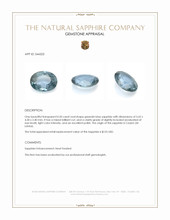 0.50 Ct. Greenish Blue Sapphire from Ceylon (Sri Lanka) Appraisal