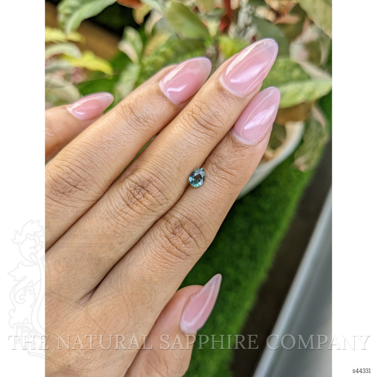 0.56 Ct. Bluish Green Sapphire from Ceylon (Sri Lanka)