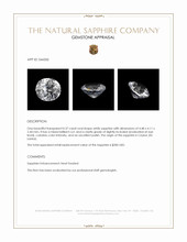 0.37 Ct. White Sapphire from Ceylon (Sri Lanka) Appraisal