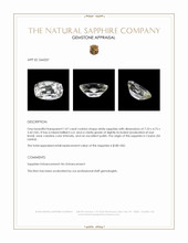 1.07 Ct. White Sapphire from Ceylon (Sri Lanka) Appraisal