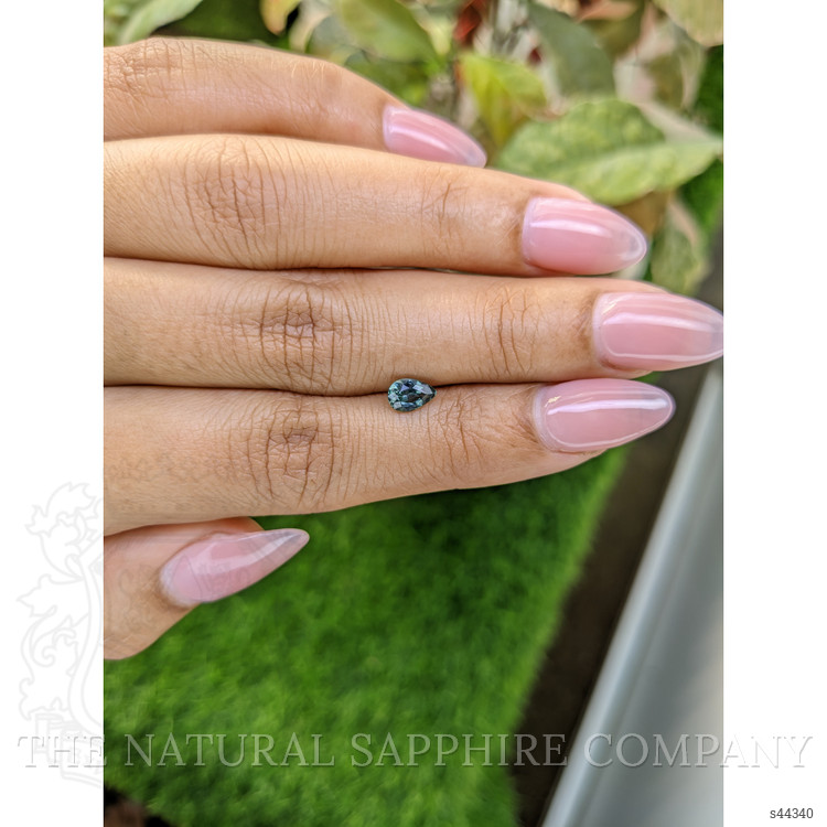 0.65 Ct. Greenish Blue Sapphire from Ceylon (Sri Lanka)
