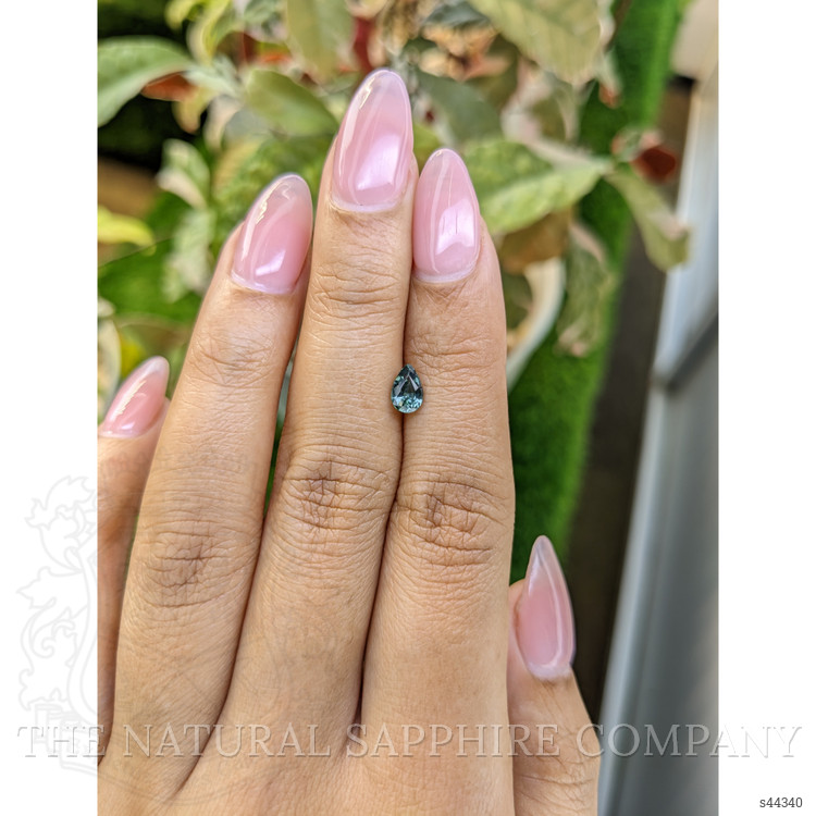 0.65 Ct. Greenish Blue Sapphire from Ceylon (Sri Lanka)
