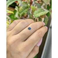 0.46 Ct. Greenish Blue Sapphire from Ceylon (Sri Lanka) Life Style