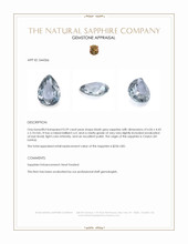 0.59 Ct. Bluish Grey Sapphire from Ceylon (Sri Lanka) Appraisal