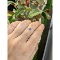 0.59 Ct. Bluish Grey Sapphire from Ceylon (Sri Lanka) Life Style