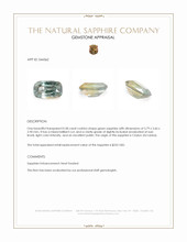 0.58 Ct. Green Sapphire from Ceylon (Sri Lanka) Appraisal