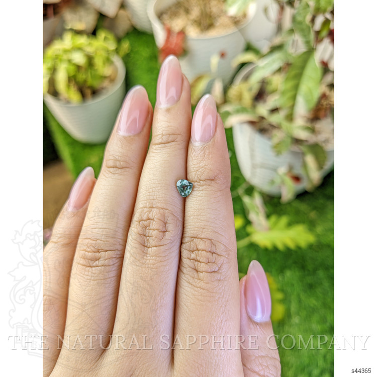 0.61 Ct. Bluish Green Sapphire from Ceylon (Sri Lanka)