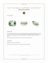 0.77 Ct. Bluish Green Sapphire from Ceylon (Sri Lanka) Appraisal