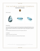 0.56 Ct. Greenish Blue Sapphire from Ceylon (Sri Lanka) Appraisal