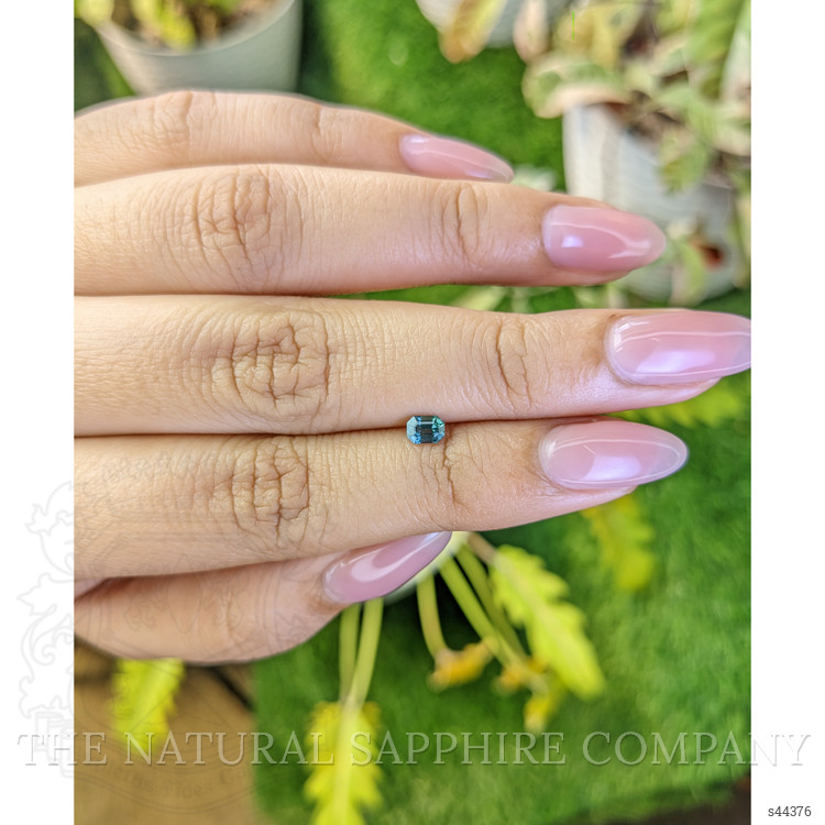 0.36 Ct. Bluish Green Sapphire from Ceylon (Sri Lanka)