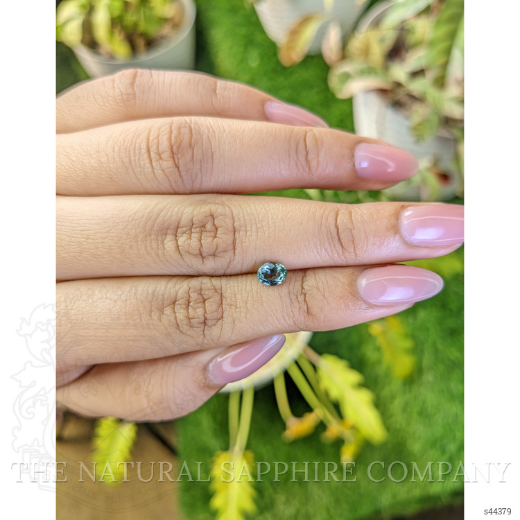 0.70 Ct. Bluish Green Sapphire from Ceylon (Sri Lanka)