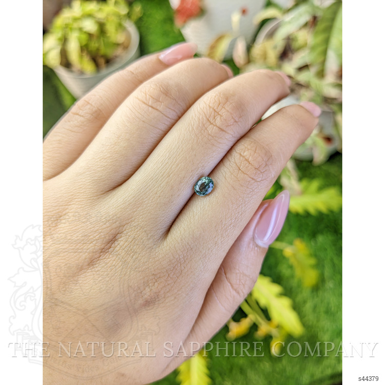 0.70 Ct. Bluish Green Sapphire from Ceylon (Sri Lanka)