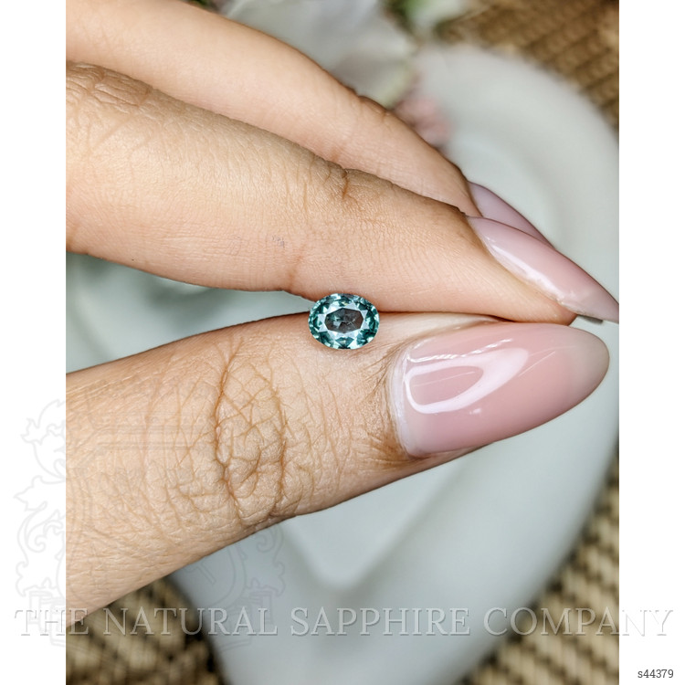 0.70 Ct. Bluish Green Sapphire from Ceylon (Sri Lanka)