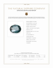 0.86 Ct. Bluish Green Sapphire from Ceylon (Sri Lanka) Scan Report