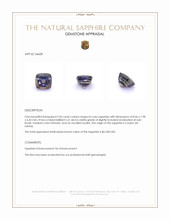 3.96 Ct. Bi Color Sapphire from Ceylon (Sri Lanka) Appraisal