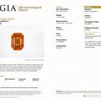 11.41 Ct. Orange Sapphire from Ceylon (Sri Lanka) Pdf