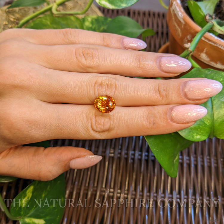 6.07 Ct. Orange Sapphire from Ceylon (Sri Lanka)