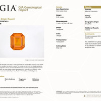 6.06 Ct. Orange Sapphire from Ceylon (Sri Lanka) Pdf