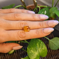 6.06 Ct. Orange Sapphire from Ceylon (Sri Lanka) Life Style