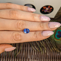 3.09 Ct. Blue Sapphire from Madagascar Life Style