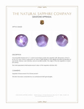 5.11 Ct. Purple Star Sapphire from Ceylon (Sri Lanka) Appraisal