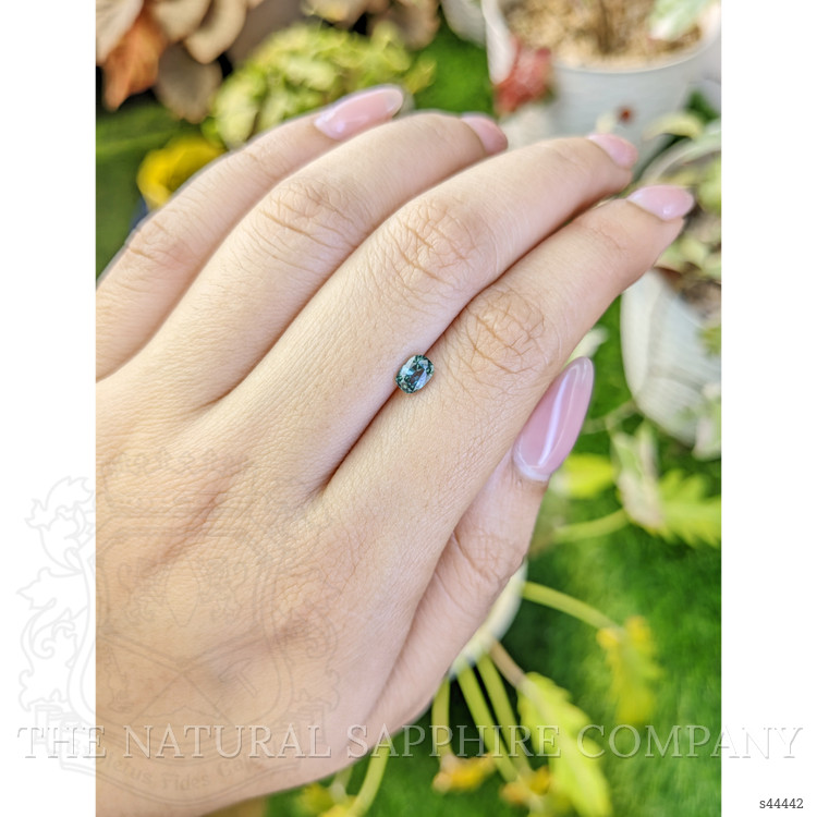 0.55 Ct. Bluish Green Sapphire from Ceylon (Sri Lanka)