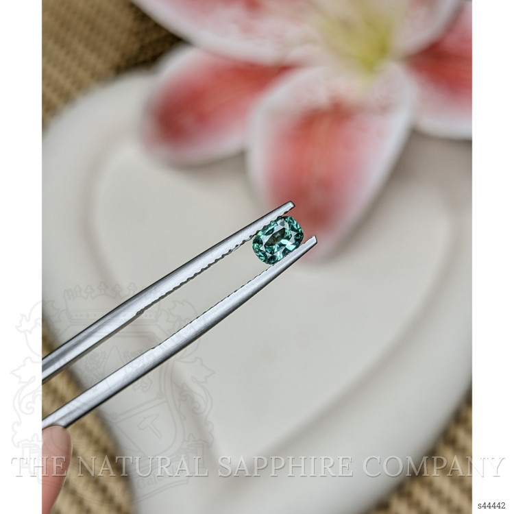 0.55 Ct. Bluish Green Sapphire from Ceylon (Sri Lanka)